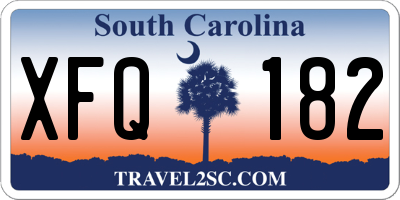 SC license plate XFQ182