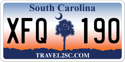 SC license plate XFQ190