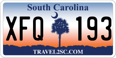 SC license plate XFQ193