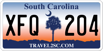 SC license plate XFQ204
