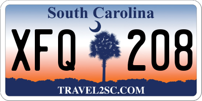 SC license plate XFQ208