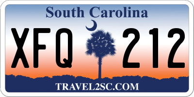 SC license plate XFQ212