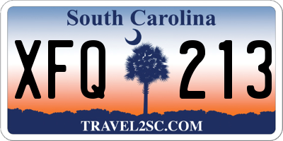 SC license plate XFQ213