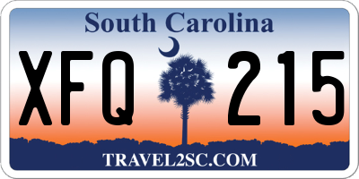 SC license plate XFQ215