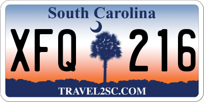 SC license plate XFQ216