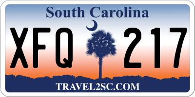 SC license plate XFQ217