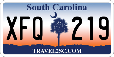 SC license plate XFQ219