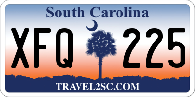 SC license plate XFQ225