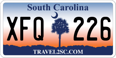 SC license plate XFQ226