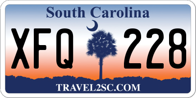 SC license plate XFQ228
