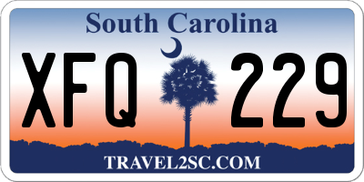 SC license plate XFQ229