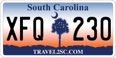 SC license plate XFQ230