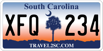 SC license plate XFQ234