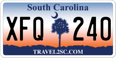 SC license plate XFQ240