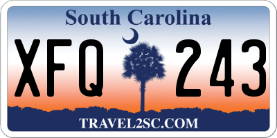 SC license plate XFQ243