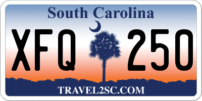 SC license plate XFQ250