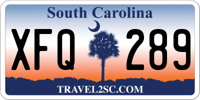 SC license plate XFQ289