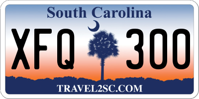 SC license plate XFQ300