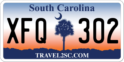 SC license plate XFQ302