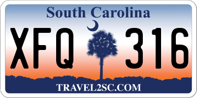 SC license plate XFQ316