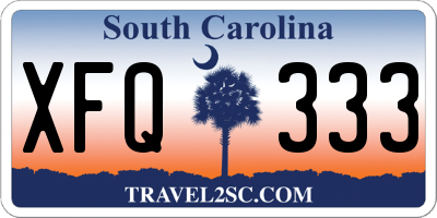 SC license plate XFQ333