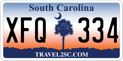 SC license plate XFQ334