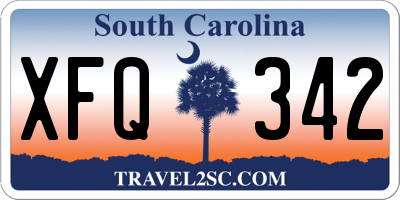 SC license plate XFQ342