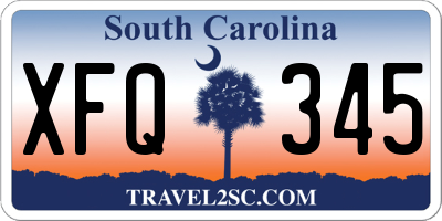 SC license plate XFQ345