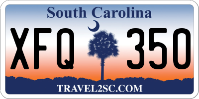 SC license plate XFQ350