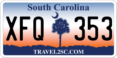 SC license plate XFQ353