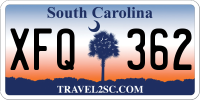 SC license plate XFQ362
