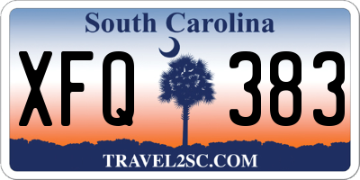 SC license plate XFQ383