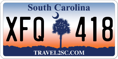 SC license plate XFQ418