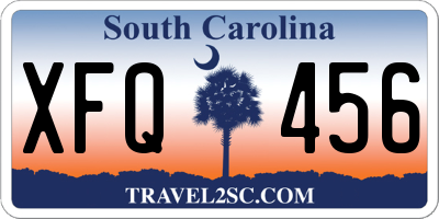 SC license plate XFQ456