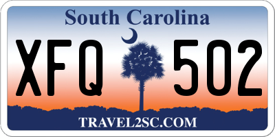 SC license plate XFQ502