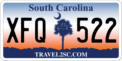 SC license plate XFQ522