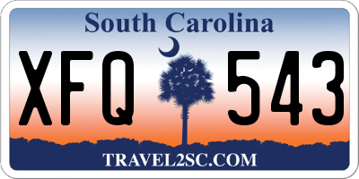 SC license plate XFQ543
