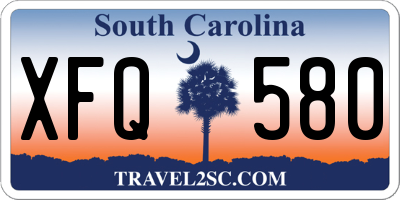 SC license plate XFQ580