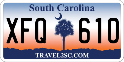 SC license plate XFQ610
