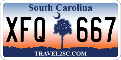 SC license plate XFQ667
