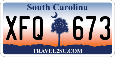 SC license plate XFQ673