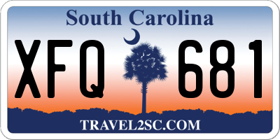 SC license plate XFQ681