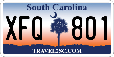 SC license plate XFQ801