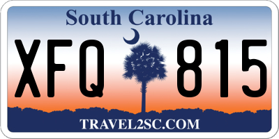 SC license plate XFQ815