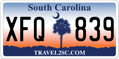 SC license plate XFQ839