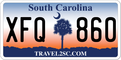 SC license plate XFQ860