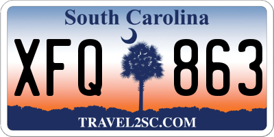 SC license plate XFQ863