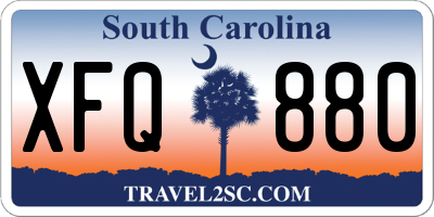 SC license plate XFQ880