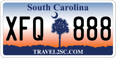 SC license plate XFQ888