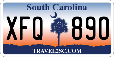 SC license plate XFQ890